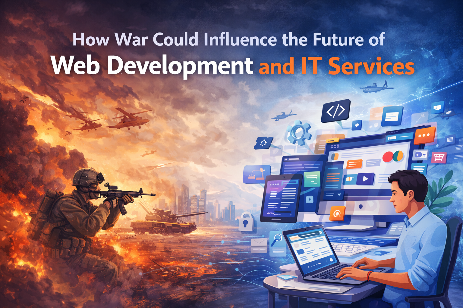 Blog banner: How War Could Influence the Future of Web Development and IT Services