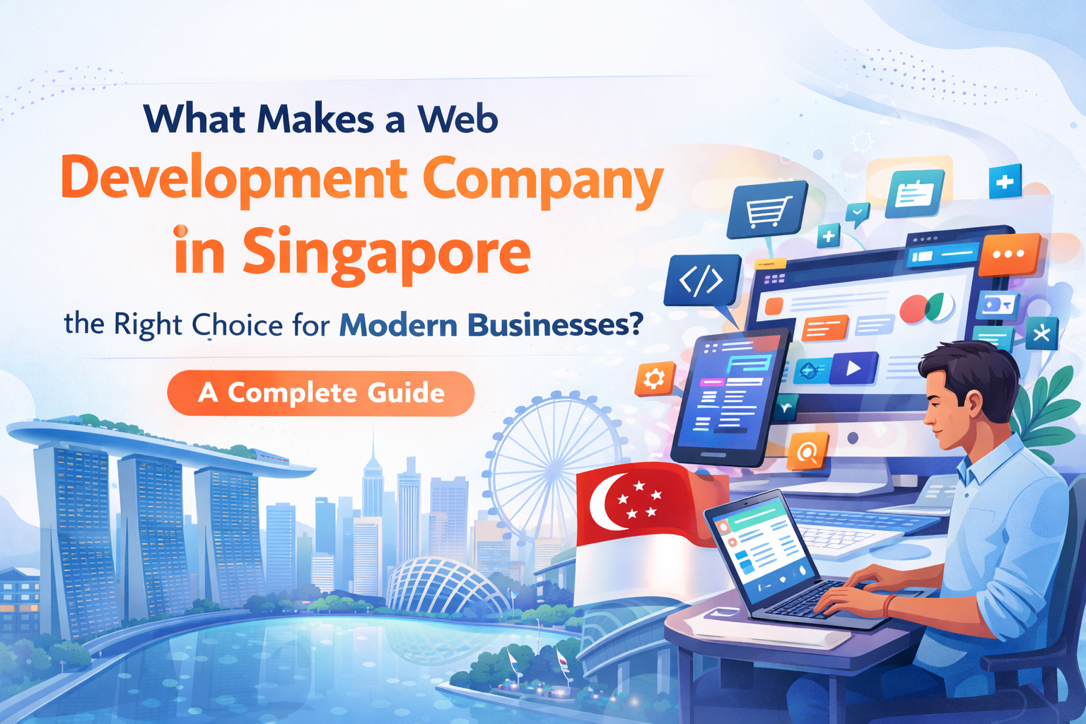 Blog Banner: What Makes a Web Development Company in Singapore the Right Choice for Modern Businesses? A Complete Guide
